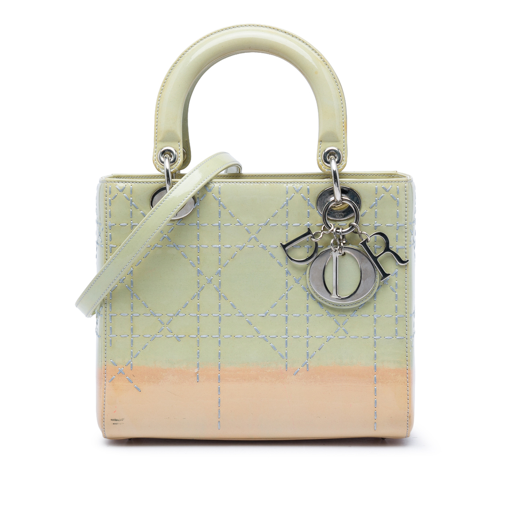 Pre-Loved Dior Medium Ombre Patent Cannage Lady Dior - Picture 1 of 5